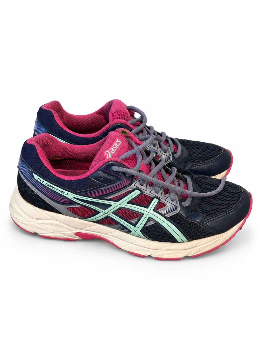 ASICS Navy, Pink & Mint Women's Athletic Running Shoes